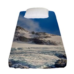 Snowy Andes Mountains, Patagonia - Argentina Fitted Sheet (Single Size)