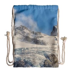 Snowy Andes Mountains, Patagonia - Argentina Drawstring Bag (Large)