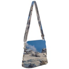 Snowy Andes Mountains, Patagonia - Argentina Zipper Messenger Bag