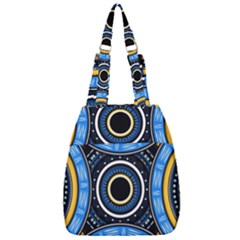 Tribal Zentangle Art Center Zip Backpack by tmsartbazaar