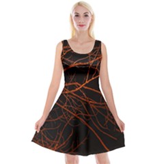 Dark Forest Scene Print Reversible Velvet Sleeveless Dress by dflcprintsclothing