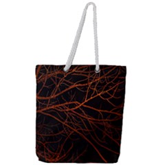 Dark Forest Scene Print Full Print Rope Handle Tote (large) by dflcprintsclothing