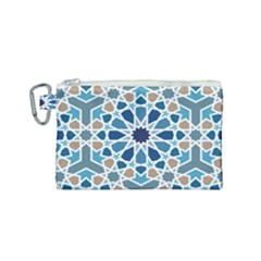 Arabic Geometric Design Pattern  Canvas Cosmetic Bag (small) by LoolyElzayat