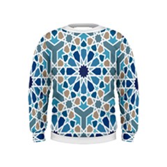 Arabic Geometric Design Pattern  Kids  Sweatshirt by LoolyElzayat