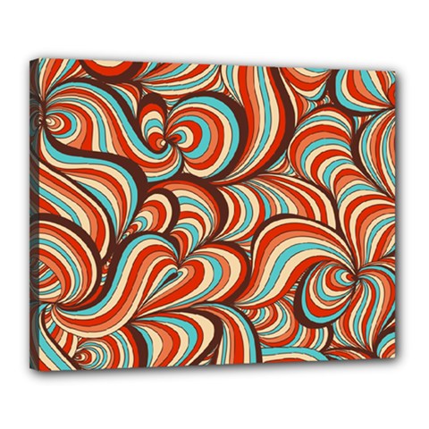 Psychedelic Swirls Canvas 20  X 16  (stretched)