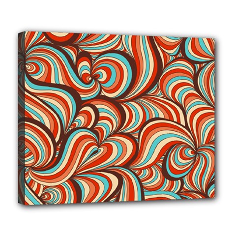 Psychedelic Swirls Deluxe Canvas 24  X 20  (stretched)