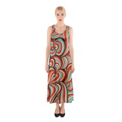 Psychedelic Swirls Sleeveless Maxi Dress by Filthyphil