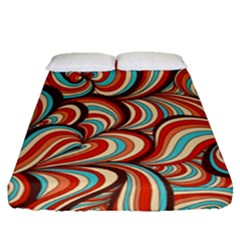 Psychedelic Swirls Fitted Sheet (queen Size) by Filthyphil