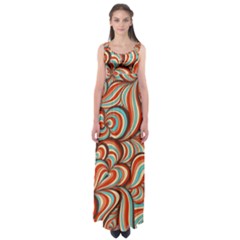 Psychedelic Swirls Empire Waist Maxi Dress