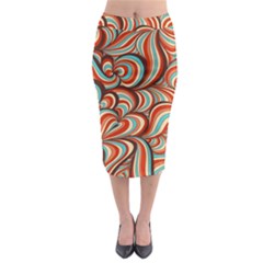 Psychedelic Swirls Midi Pencil Skirt by Filthyphil