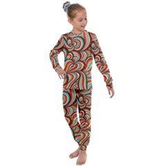 Psychedelic Swirls Kids  Long Sleeve Set 