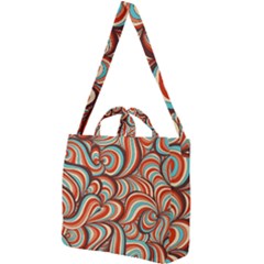 Psychedelic Swirls Square Shoulder Tote Bag by Filthyphil