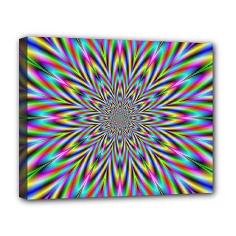 Psychedelic Wormhole Deluxe Canvas 20  X 16  (stretched) by Filthyphil