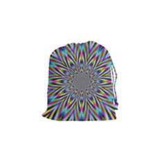 Psychedelic Wormhole Drawstring Pouch (small) by Filthyphil