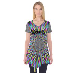 Psychedelic Wormhole Short Sleeve Tunic  by Filthyphil