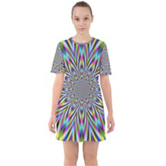 Psychedelic Wormhole Sixties Short Sleeve Mini Dress by Filthyphil