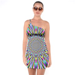 Psychedelic Wormhole One Soulder Bodycon Dress by Filthyphil