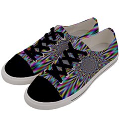 Psychedelic Wormhole Men s Low Top Canvas Sneakers by Filthyphil