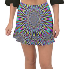 Psychedelic Wormhole Fishtail Mini Chiffon Skirt by Filthyphil