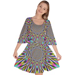 Psychedelic Wormhole Velour Kimono Dress by Filthyphil