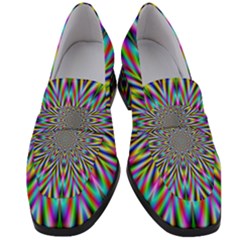 Psychedelic Wormhole Women s Chunky Heel Loafers by Filthyphil