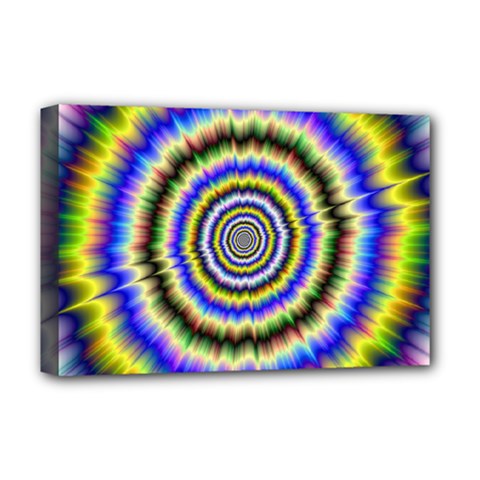 Psychedelic Blackhole Deluxe Canvas 18  X 12  (stretched) by Filthyphil