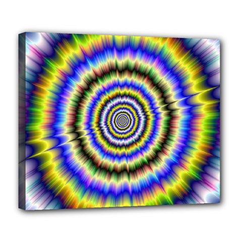 Psychedelic Blackhole Deluxe Canvas 24  X 20  (stretched) by Filthyphil