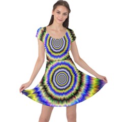 Psychedelic Blackhole Cap Sleeve Dress by Filthyphil