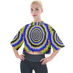 Psychedelic Blackhole Mock Neck Tee by Filthyphil