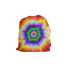 Psychedelic Trance Drawstring Pouch (medium) by Filthyphil