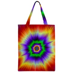 Psychedelic Trance Zipper Classic Tote Bag by Filthyphil