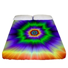 Psychedelic Explosion Fitted Sheet (queen Size) by Filthyphil