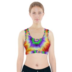 Psychedelic Trance Sports Bra With Pocket