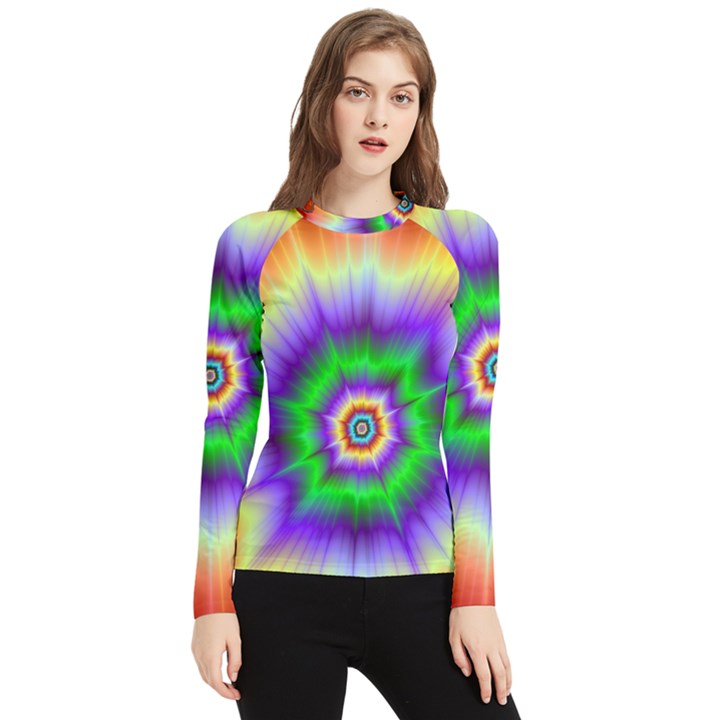 Psychedelic Explosion Women s Long Sleeve Breeze ii Rashguard