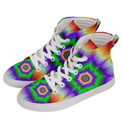 Psychedelic Explosion Men s Hi-top Skate Sneakers by Filthyphil