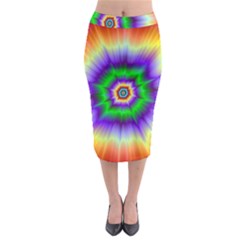 Psychedelic Big Bang Midi Pencil Skirt by Filthyphil