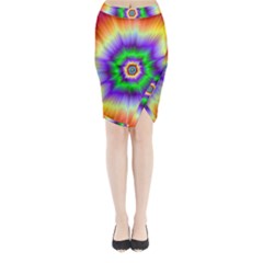 Psychedelic Big Bang Midi Wrap Pencil Skirt by Filthyphil