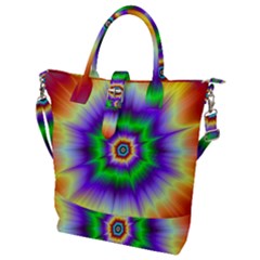 Psychedelic Explosion Buckle Top Tote Bag by Filthyphil