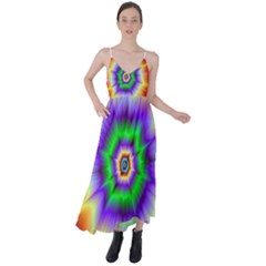 Psychedelic Explosion Tie Back Maxi Dress by Filthyphil