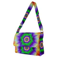 Psychedelic Explosion Full Print Messenger Bag (m) by Filthyphil