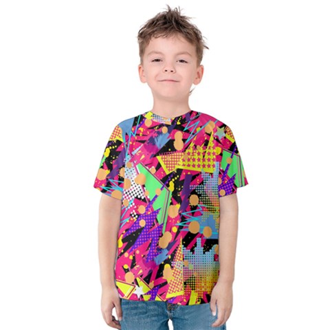 Psychedelic Geometry Kids  Cotton Tee by Filthyphil