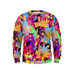 Psychedelic Geometry Kids  Sweatshirt by Filthyphil