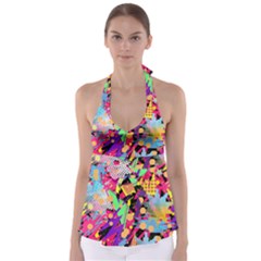 Psychedelic Geometry Babydoll Tankini Top by Filthyphil