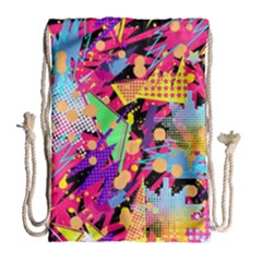 Psychedelic Geometry Drawstring Bag (large)