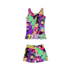 Psychedelic Geometry Kids  Boyleg Swimsuit by Filthyphil