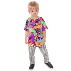 Psychedelic Geometry Kids  Raglan Tee