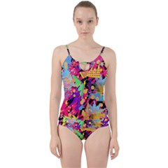 Psychedelic Geometry Cut Out Top Tankini Set by Filthyphil