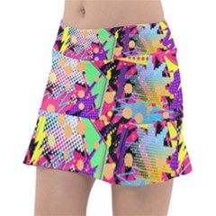 Psychedelic Geometry Tennis Skorts