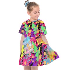 Psychedelic Geometry Kids  Sailor Dress by Filthyphil