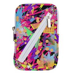 Psychedelic Geometry Belt Pouch Bag (large)